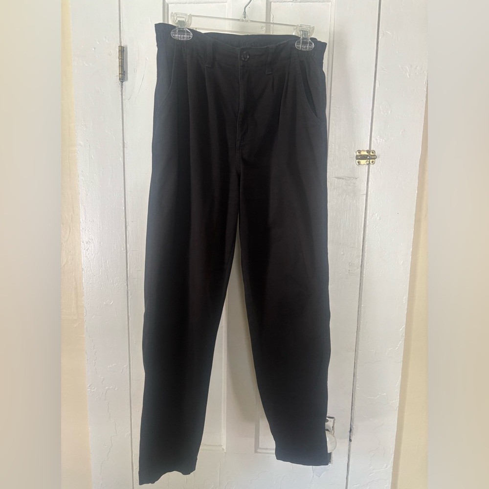 American Eagle Outfitters Straight Leg High-Rise Modal Blend Black Dress Pants